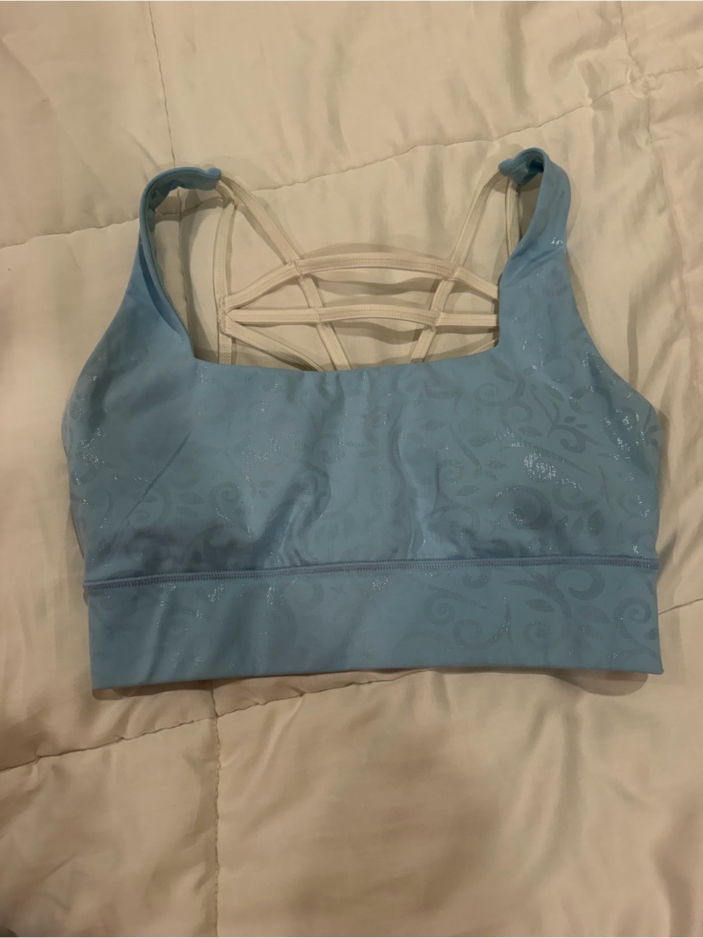 Light Blue Strappy Sports Bra - Women Intimates & Sleepwear